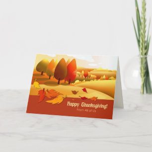 Happy Thanksgiving Herbstlandschaft Feiertagskarte