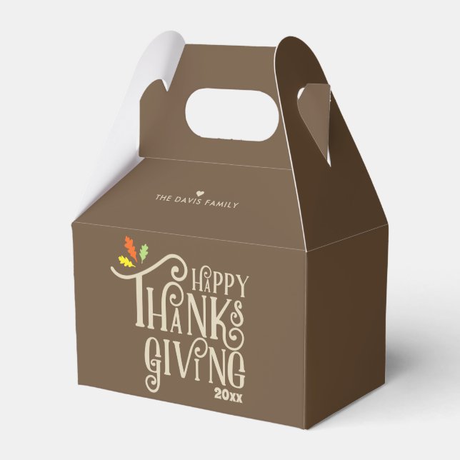 Happy Thanksgiving | HERBSTLAUB Geschenkschachtel (Vorderseite)