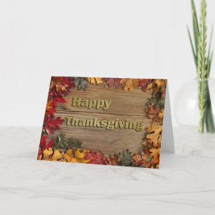 Happy Thanksgiving Herbstlaubs Weihnachtskarte Feiertagskarte
