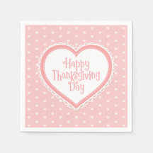 Happy Thanksgiving Herz Rahmen | Serviette
