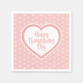 Happy Thanksgiving Herz Rahmen | Serviette