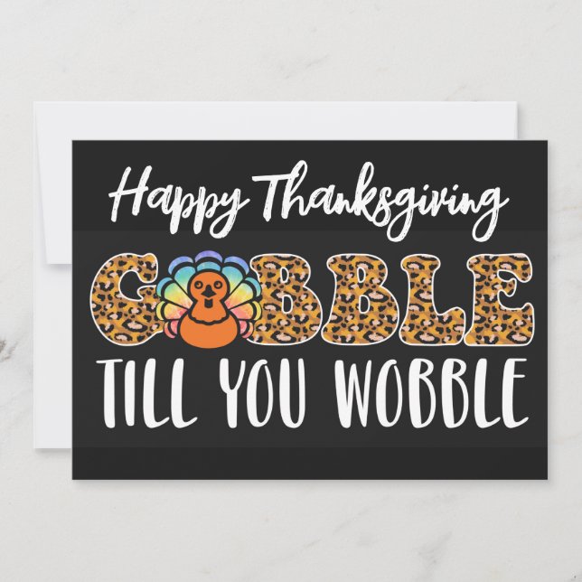 Happy Thanksgiving Holiday Card Feiertagskarte (Vorderseite)