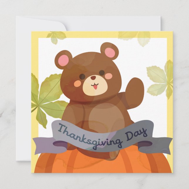 Happy Thanksgiving Holiday Card Feiertagskarte (Vorderseite)