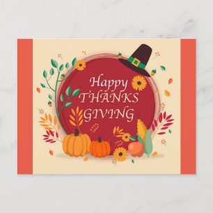 Happy Thanksgiving Holiday Postkarte