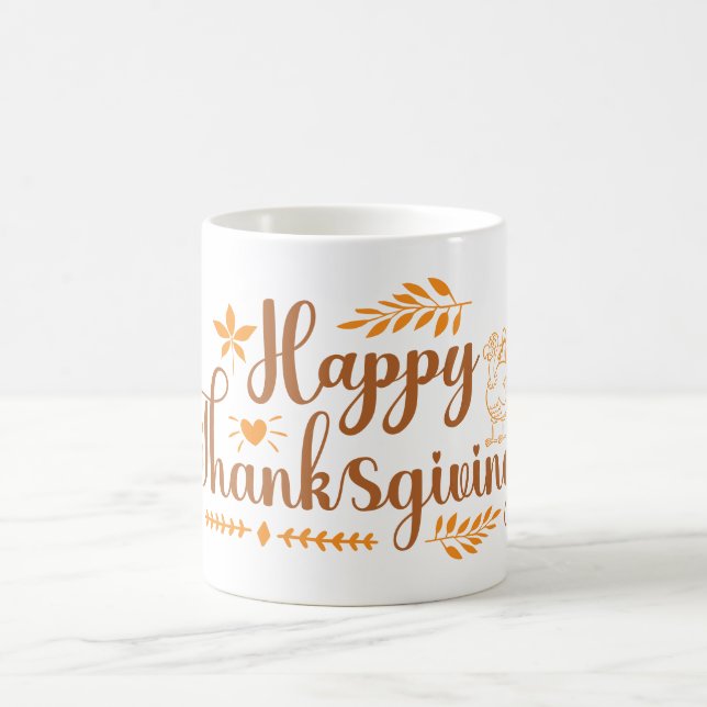 Happy Thanksgiving Kaffeetasse (Mittel)