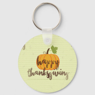 Happy Thanksgiving Kürbis Schlüsselanhänger