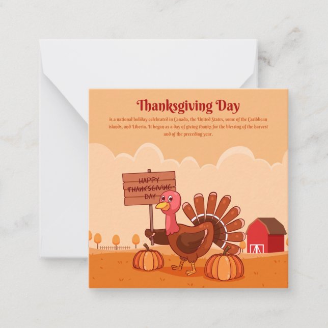 Happy Thanksgiving Mitteilungskarte (Vorderseite)