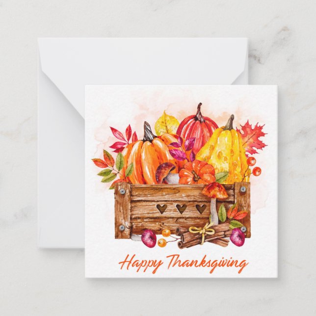 Happy Thanksgiving Mitteilungskarte (Vorderseite)