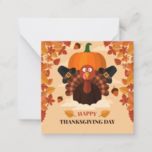 Happy Thanksgiving Mitteilungskarte (Vorderseite)
