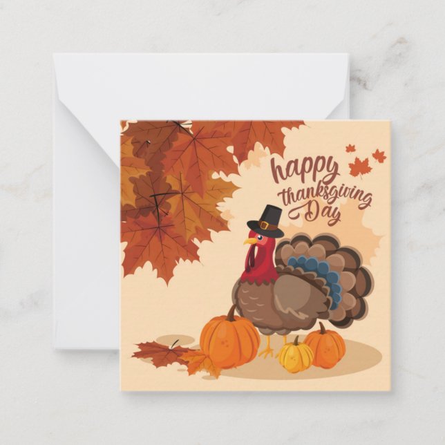 Happy Thanksgiving Mitteilungskarte (Vorderseite)