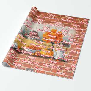 Happy Thanksgiving Modern Beautiful Fall Geschenkpapier