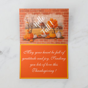 Happy Thanksgiving Modern Beautiful Fall Karte