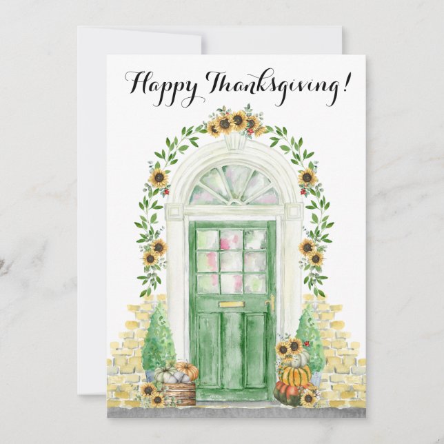 Happy Thanksgiving New Zuhause Ankündigung (Vorderseite)