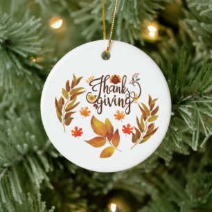 Happy Thanksgiving Niedlich Türkei Keramik Ornament