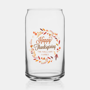 Happy Thanksgiving Niedlicher, benutzerdefinierter Dosenglas