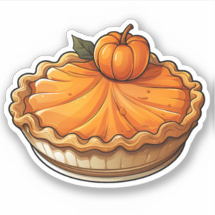 Happy Thanksgiving Niedlicher Cartoon Orange Pumpk Aufkleber