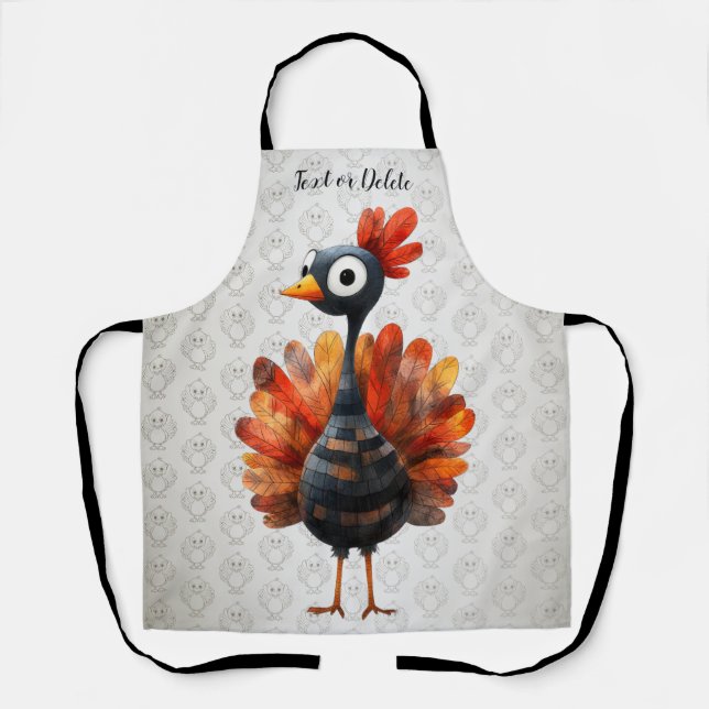 Happy Thanksgiving Niedliches farbiges Baby Türkei Schürze (Vorderseite)