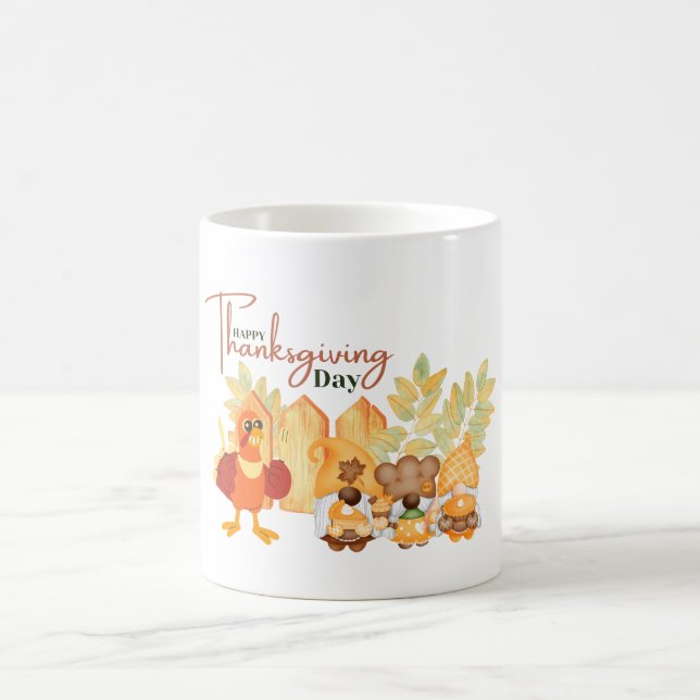 Happy Thanksgiving Niedliches Geschenk Kaffeetasse (Mittel)