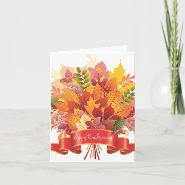 Happy Thanksgiving Notecard Feiertagskarte (Vorderseite)
