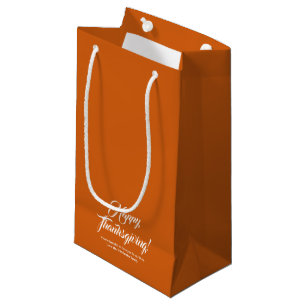 Happy Thanksgiving orange benutzerdefinierte Skrip Kleine Geschenktüte