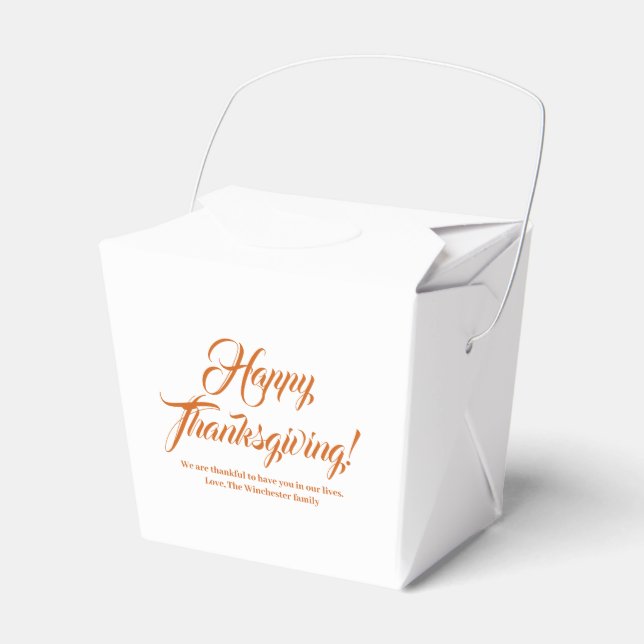 Happy Thanksgiving orange Gewürz, benutzerdefinier Geschenkschachtel (Vorderseite)
