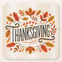 Happy Thanksgiving Orange Yellow Herbstlaubs