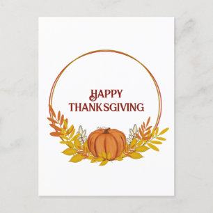 Happy Thanksgiving Pampkin Postkarte