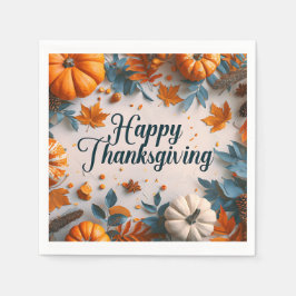 Happy Thanksgiving Paper Napkin Serviette