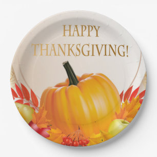 Happy Thanksgiving Paper Plate Pappteller