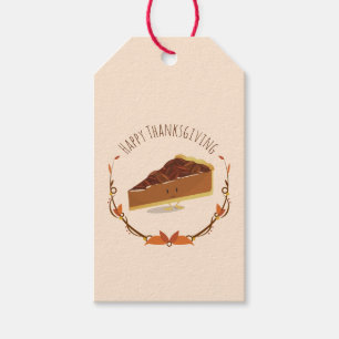Happy Thanksgiving Pecan Pie Slice Tan Brown Geschenkanhänger