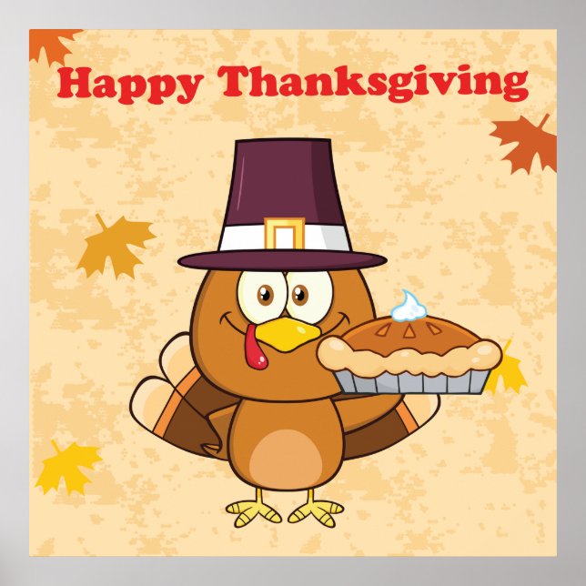 Happy Thanksgiving Pie Poster (Vorne)