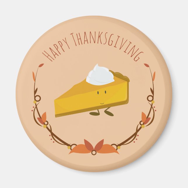 Happy Thanksgiving Pie Slice | Magnet (Vorne)