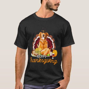 Happy Thanksgiving Pilgrim Golden Retriever Lover T-Shirt