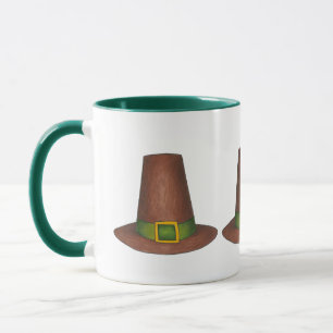 Happy Thanksgiving Pilgrim Puritan Hat Türkei Day Tasse