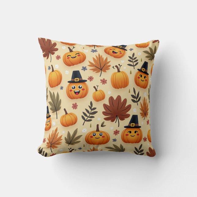 Happy Thanksgiving Pillow Kissen (Vorderseite)
