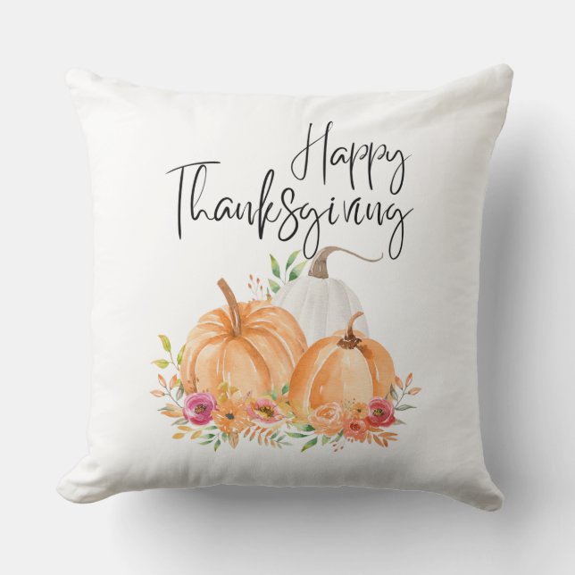 Happy Thanksgiving Pillow Kissen (Vorderseite)