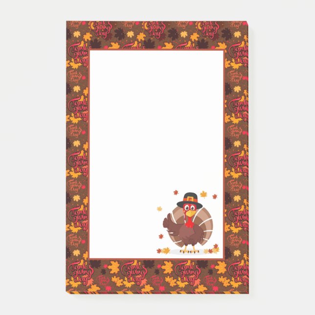 Happy Thanksgiving Post-it Klebezettel (Vorderseite)