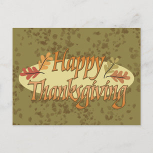 Happy Thanksgiving Postcard Feiertagspostkarte