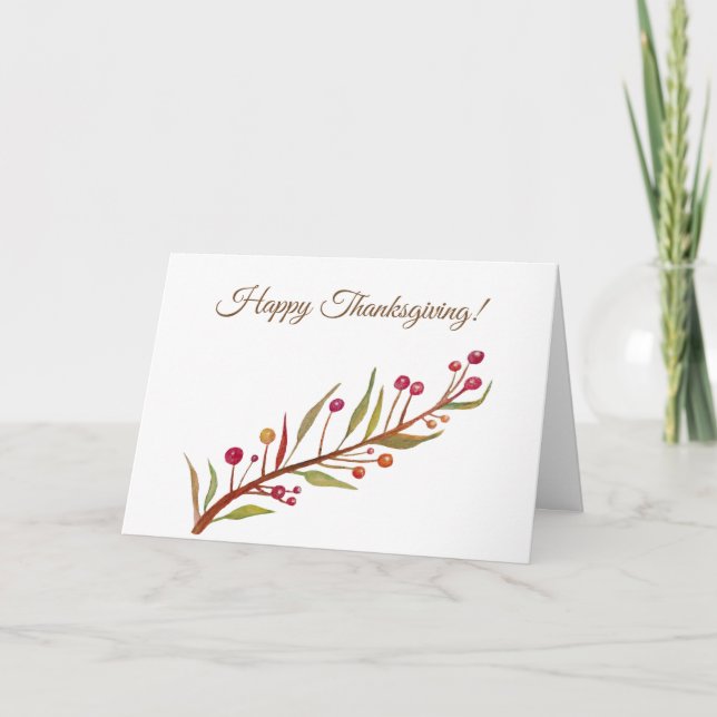 Happy Thanksgiving Postcard Karte (Vorderseite)