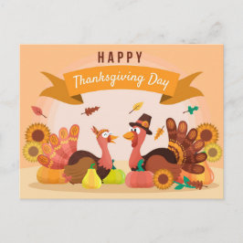 Happy Thanksgiving Postcard Postkarte