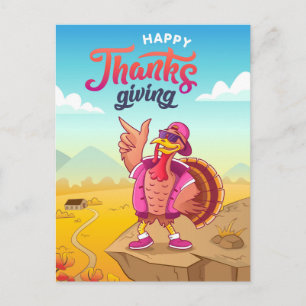 Happy Thanksgiving Postcard Postkarte