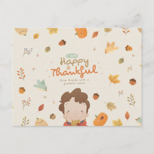 Happy Thanksgiving Postcard Postkarte