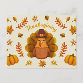 Happy Thanksgiving Postcard Postkarte