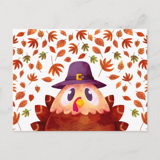 Happy Thanksgiving Postcard Postkarte (Vorderseite)