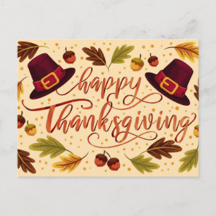 Happy Thanksgiving Postcard Postkarte