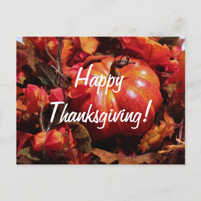 Happy Thanksgiving Postkarte (Vorderseite)