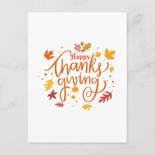 Happy Thanksgiving Postkarte (Vorderseite)