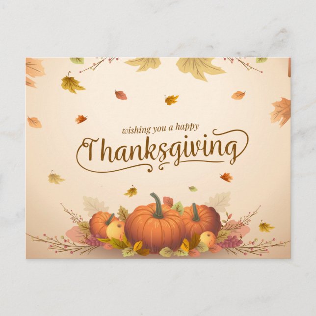 Happy Thanksgiving Postkarte (Vorderseite)