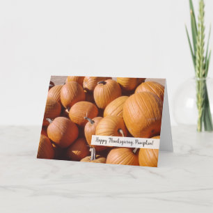 Happy Thanksgiving Pumpkin Orange Fall Squash Feiertagskarte
