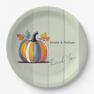 Happy Thanksgiving Pumpkin Pappteller